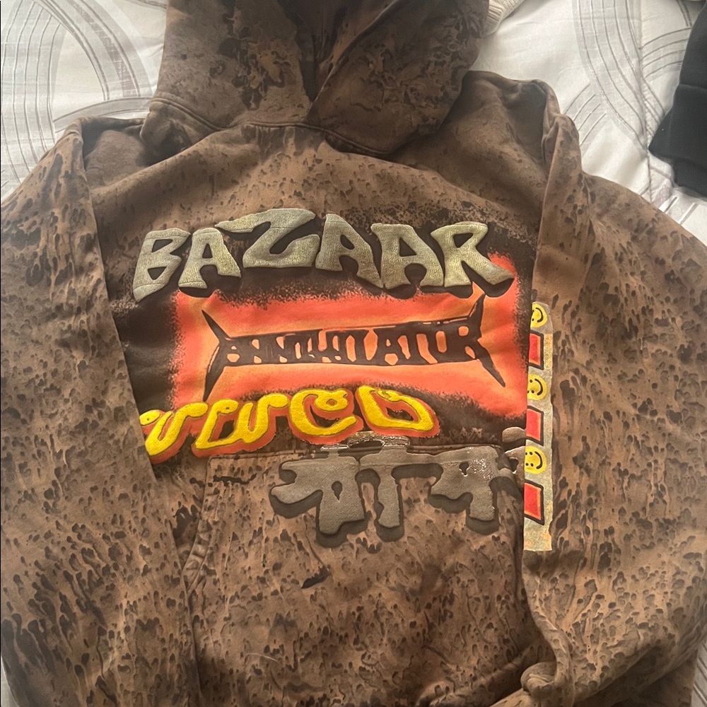 The Wanderlust Bazaar Brown Graphic Hoodie